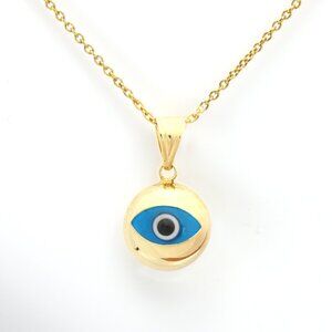 Cute Evil Eye Charm 14k Yellow Gold  Real 14k Gold Good Luck Eye